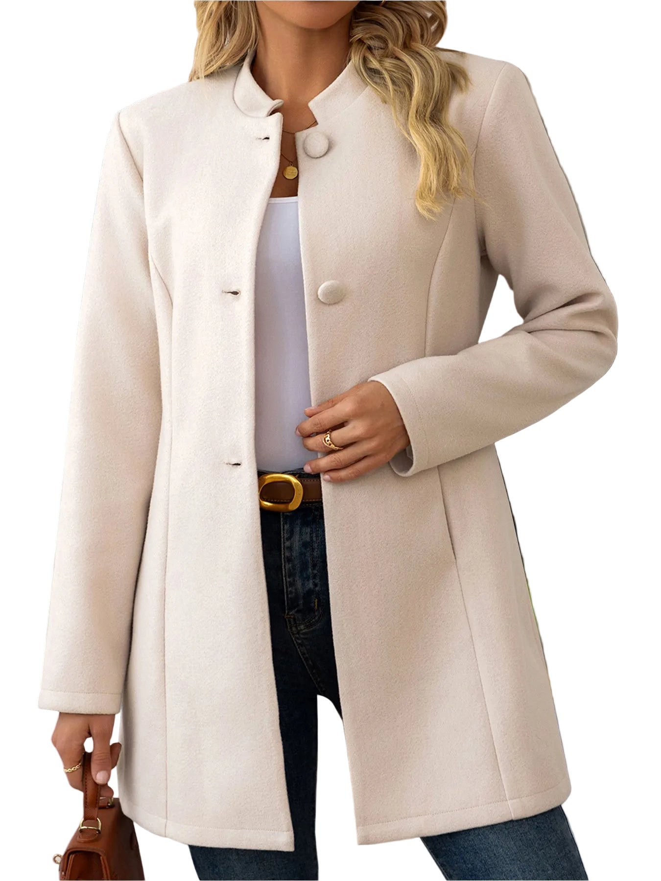 Elena | Abrigo elegante de cuello alto