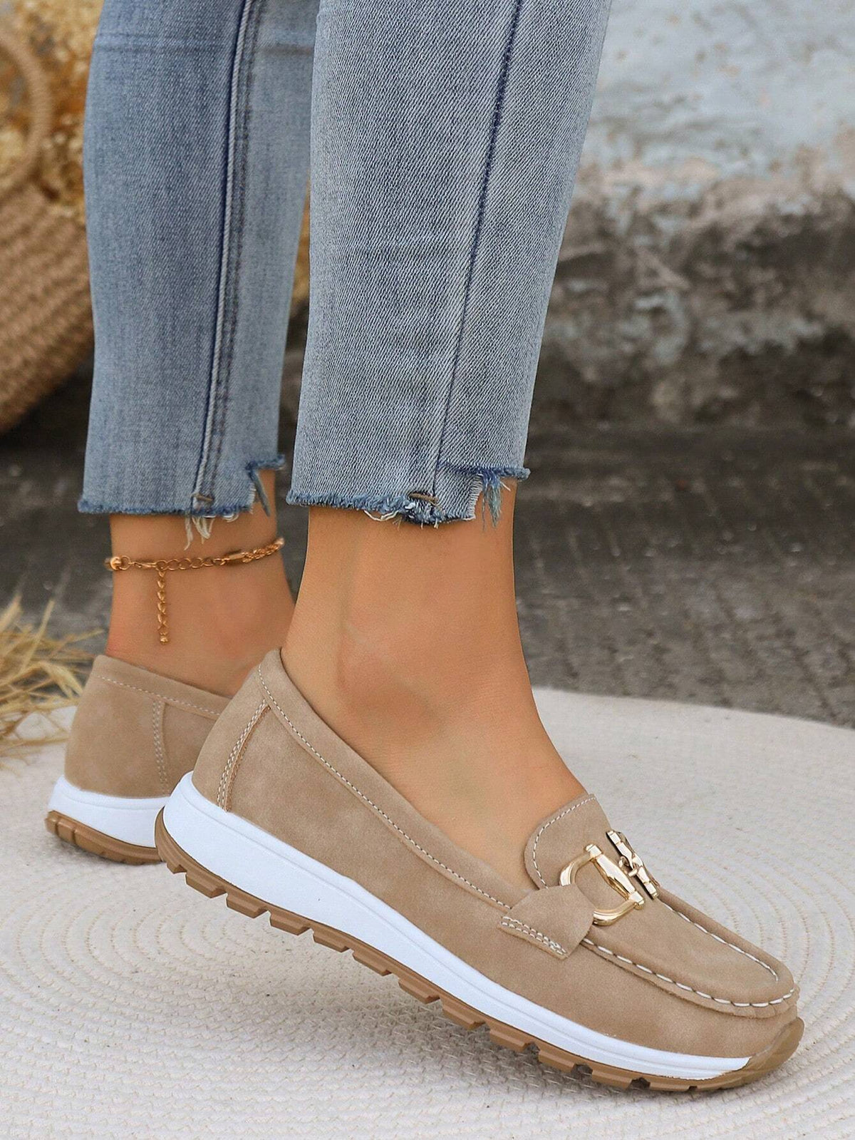 Daniela - Mocasines de plataforma con hebilla