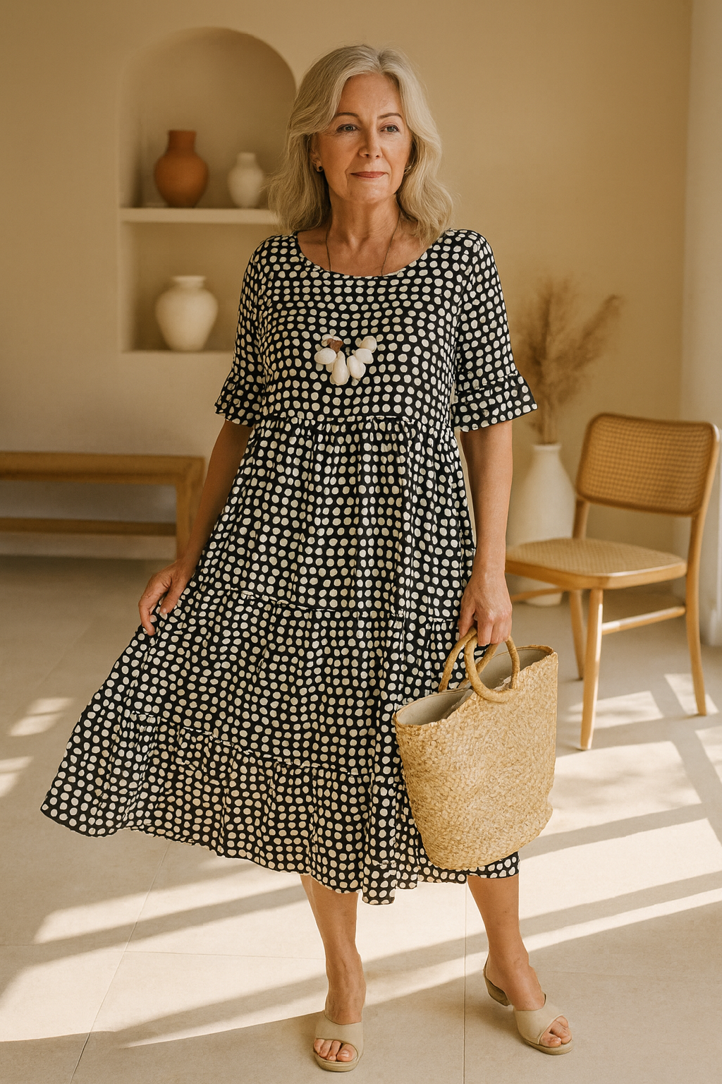 Noémie™ — Vestido midi fluido, elegante y natural