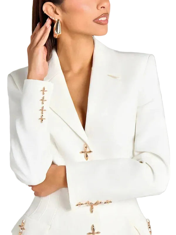 Sofía | Blazer blanco de un solo botón