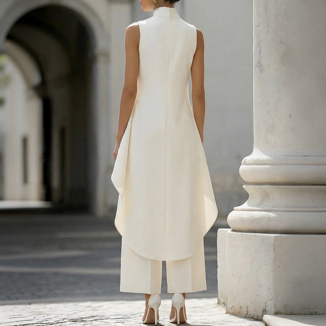 Valentina | Elegante mono con cuerpo de cuello alto drapeado