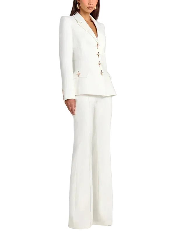Sofía | Blazer blanco de un solo botón