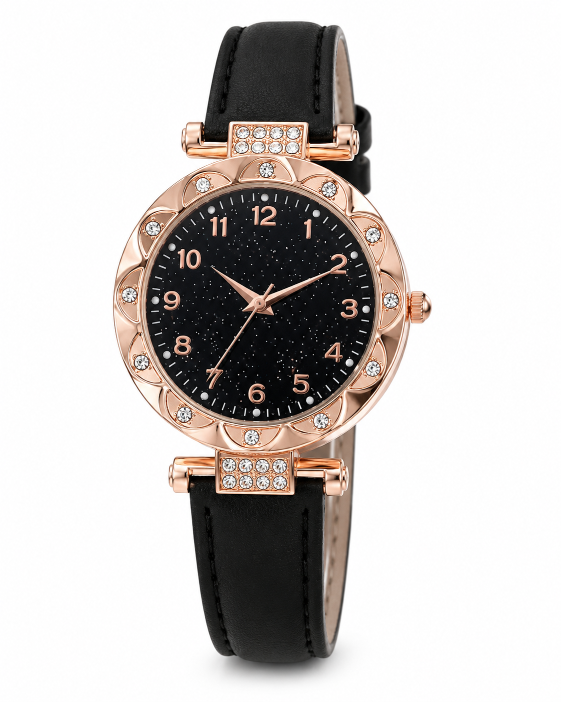 Set Reloj Mujer Dorado Rosa Pulsera