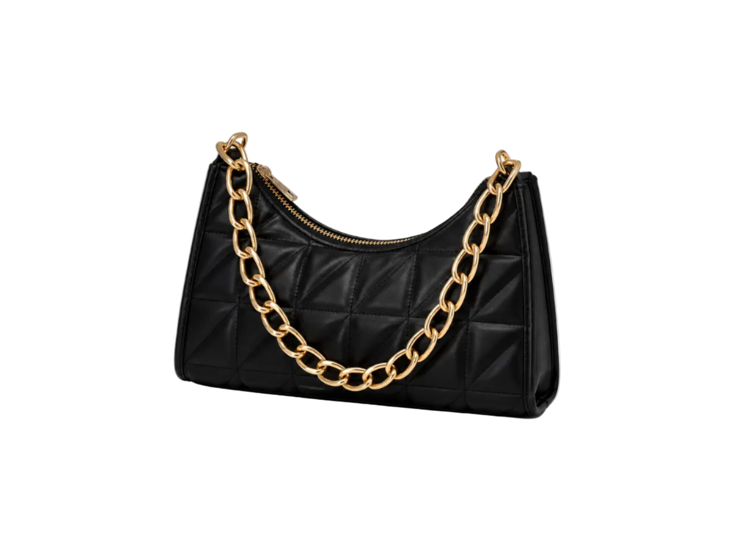 Bolso Baguette Acolchado Cadena Gruesa