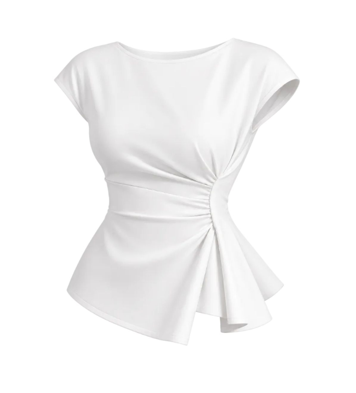 Blusa Mujer Peplum Fruncida Cintura