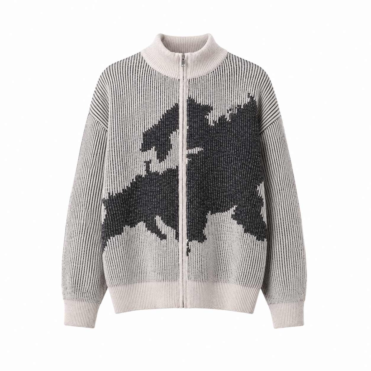 Chaqueta de cuello con diseño