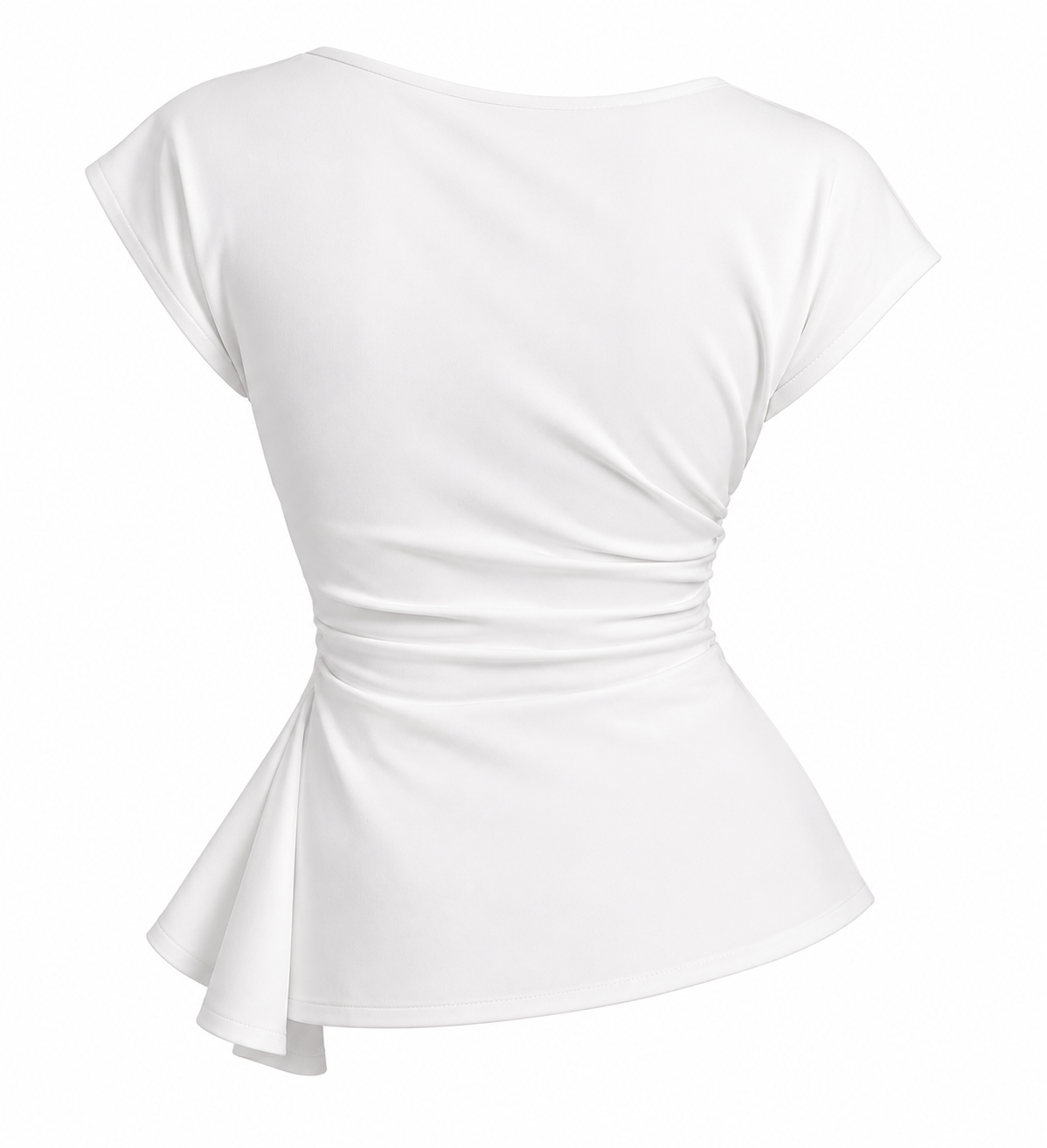 Blusa Mujer Peplum Fruncida Cintura
