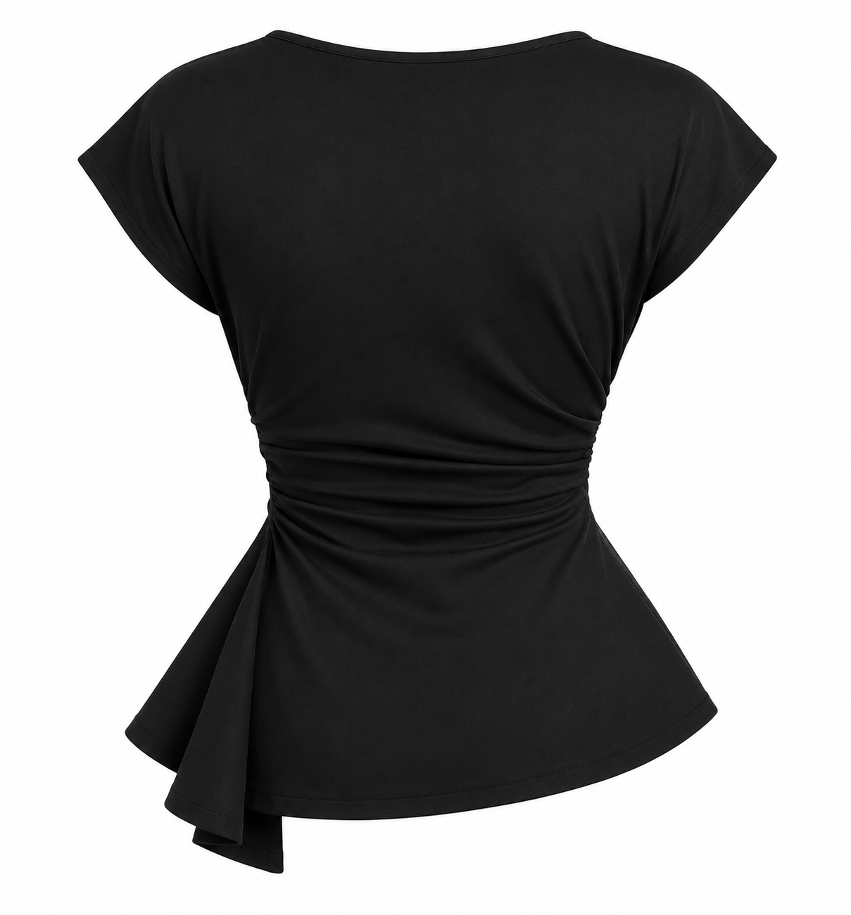 Blusa Mujer Peplum Fruncida Cintura