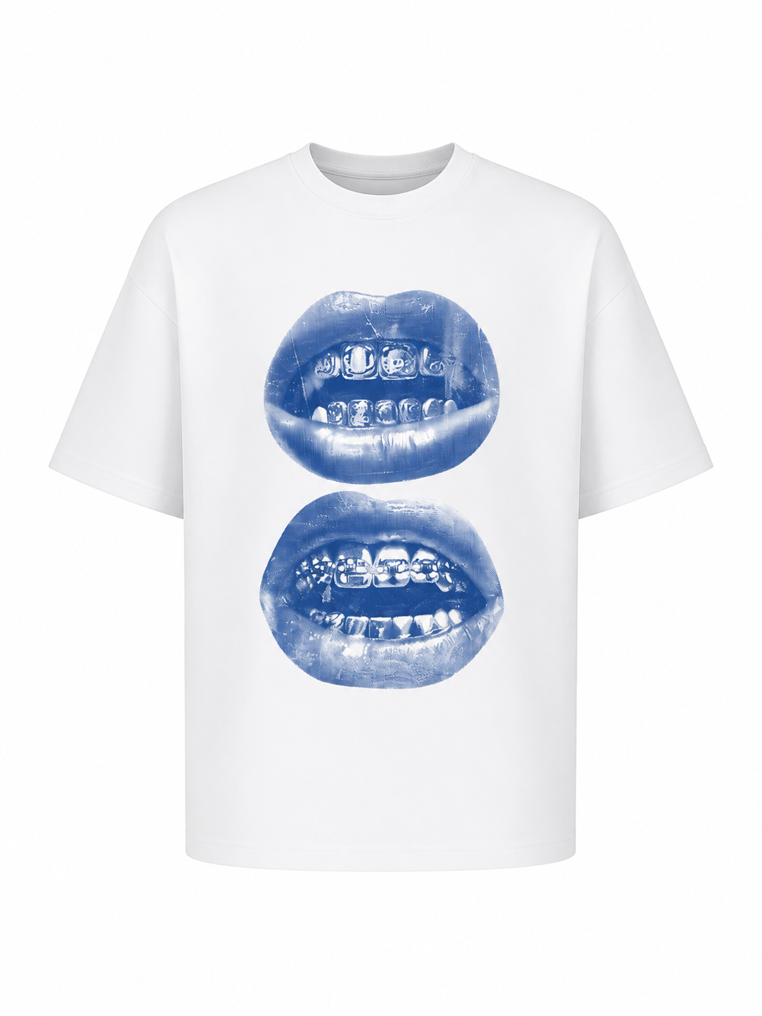 Camiseta Hombre Oversize Labios Grillz