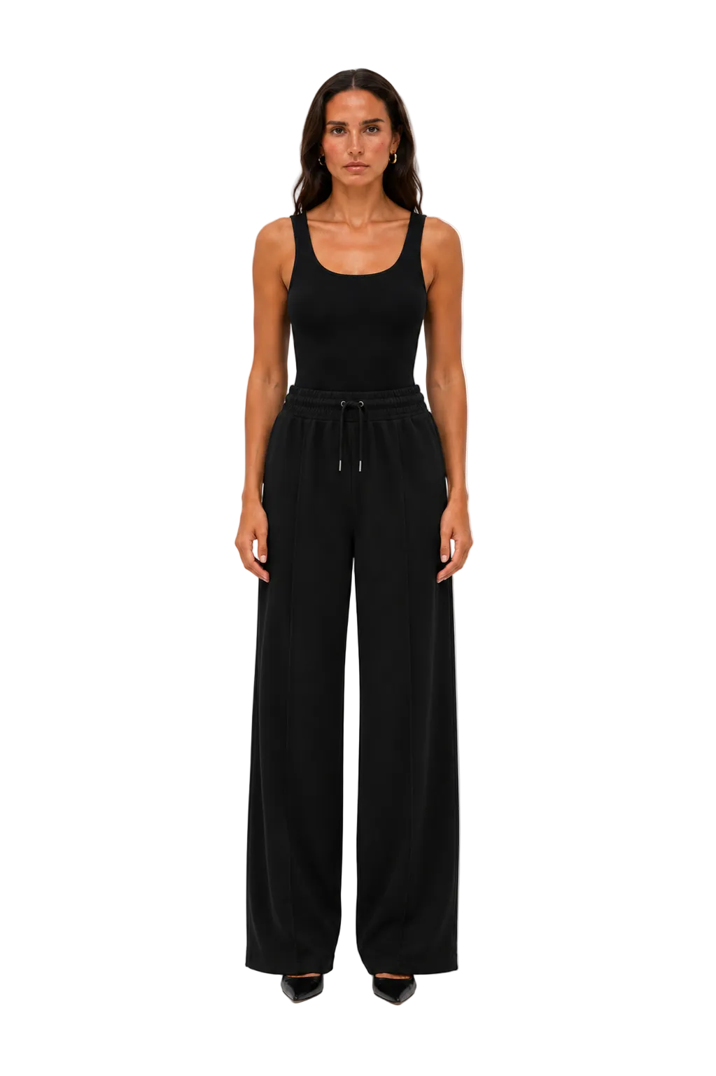 Pantalones Anchos Tiro Alto