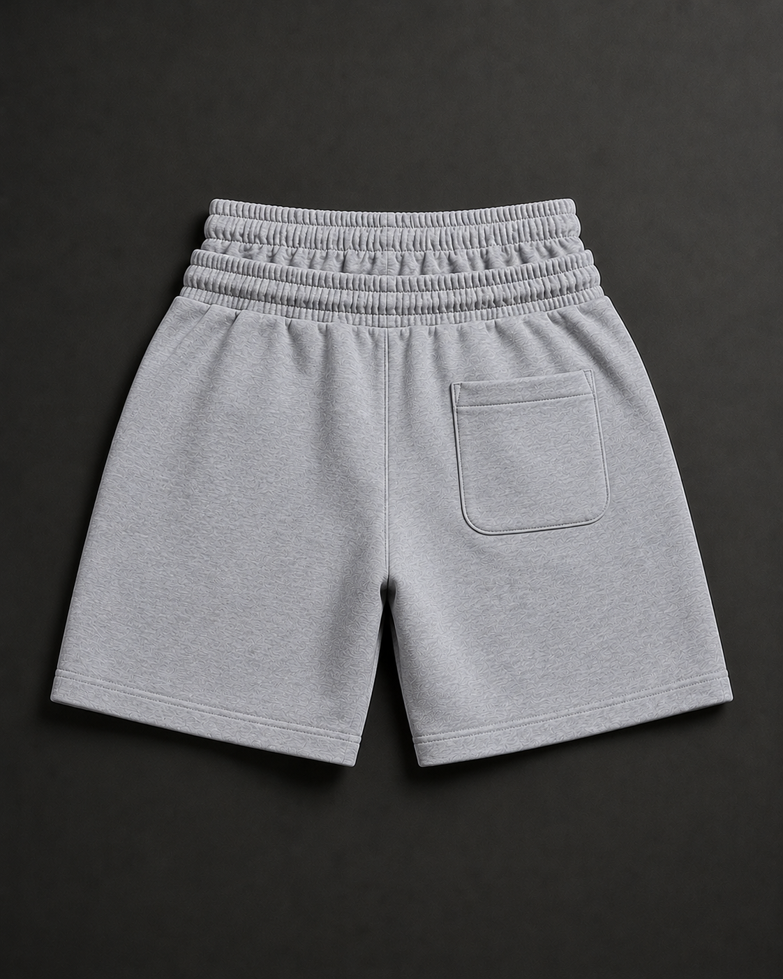 Bermuda deportiva gris claro ribete