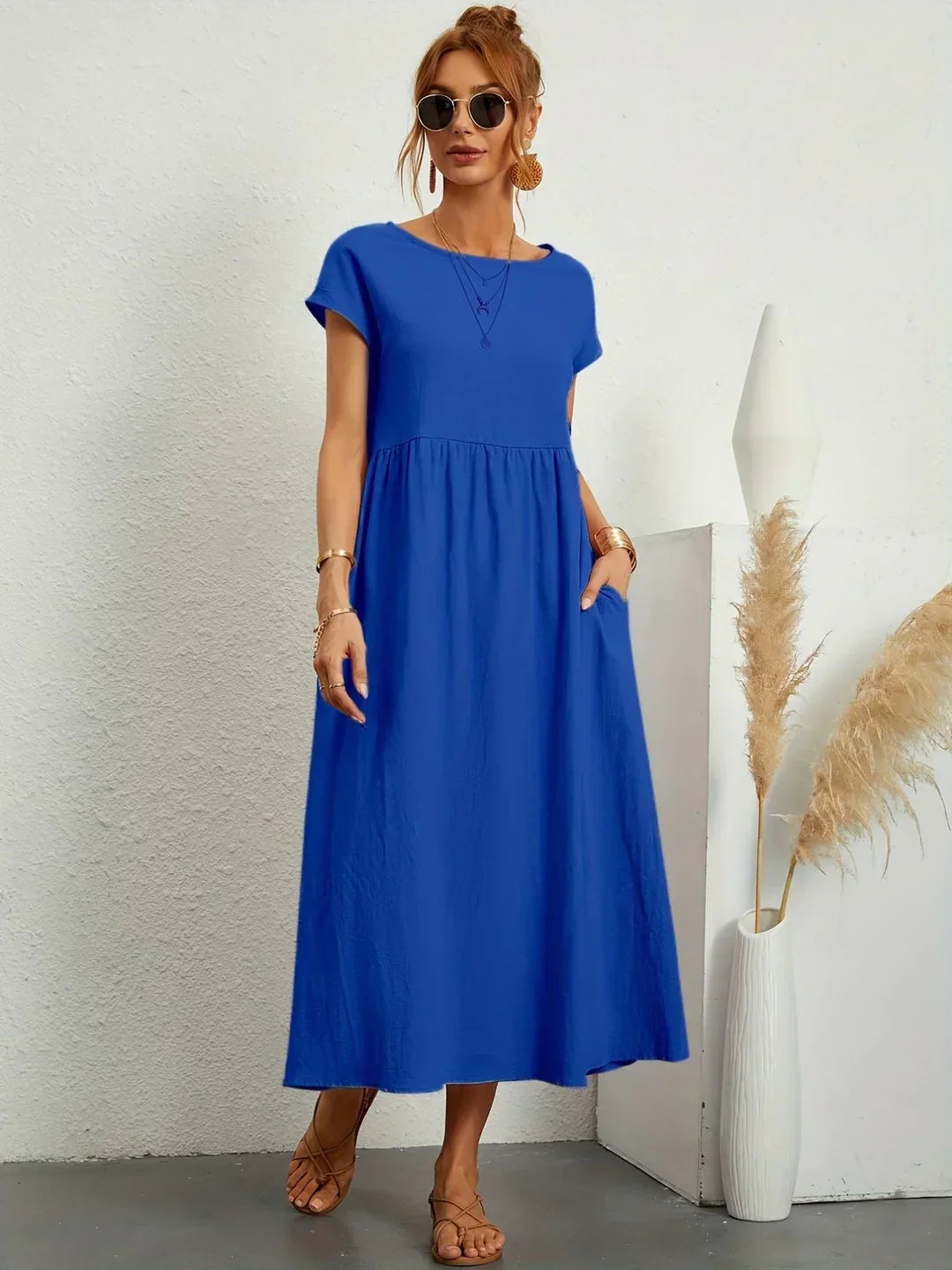 Gabrielle™ — Vestido midi fluido, elegancia atemporal