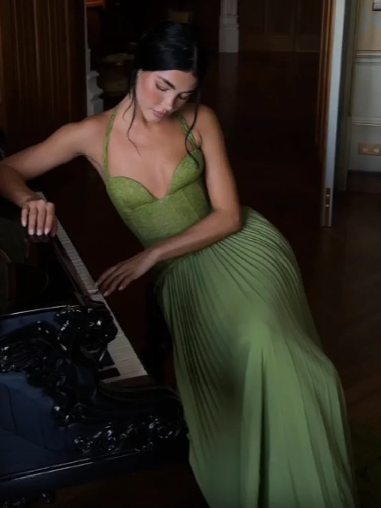 Shailine | Vestido Verde Esmeralda