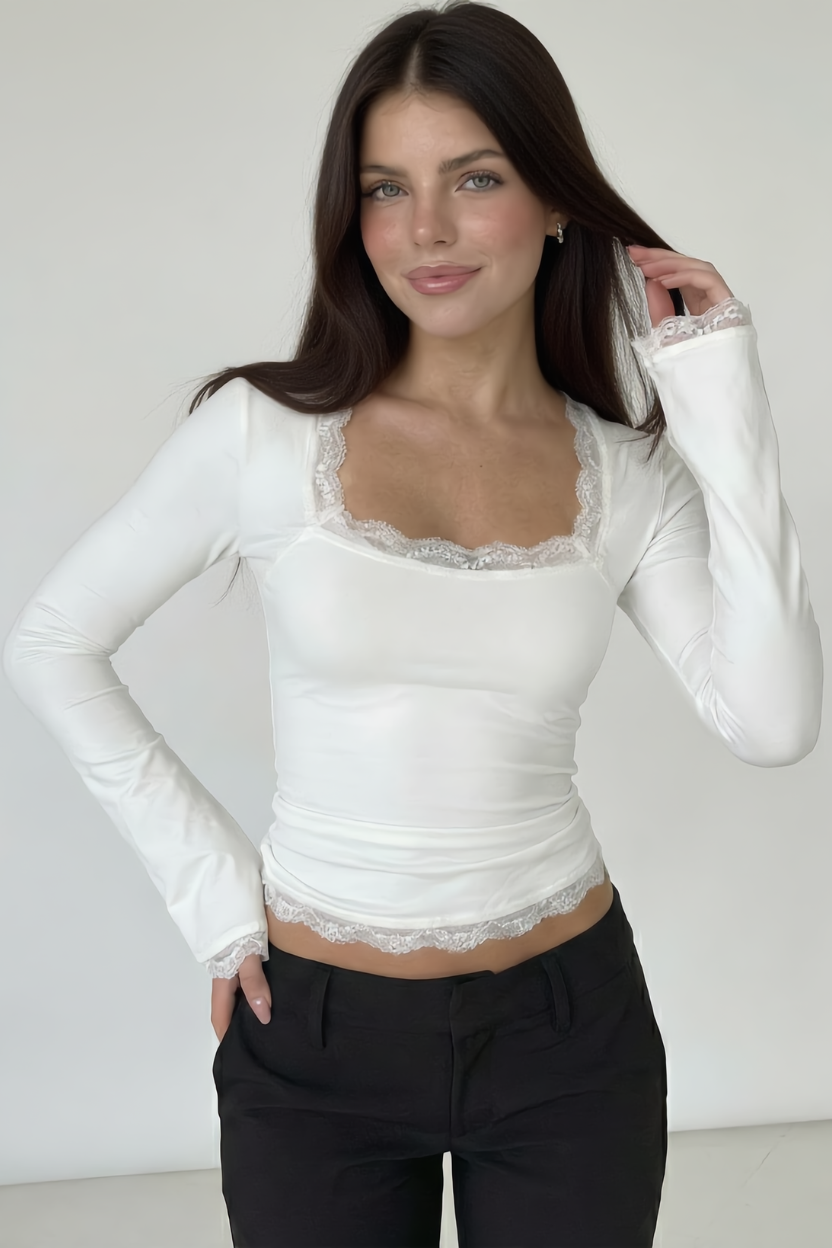 Flora | Top encaje y elegante