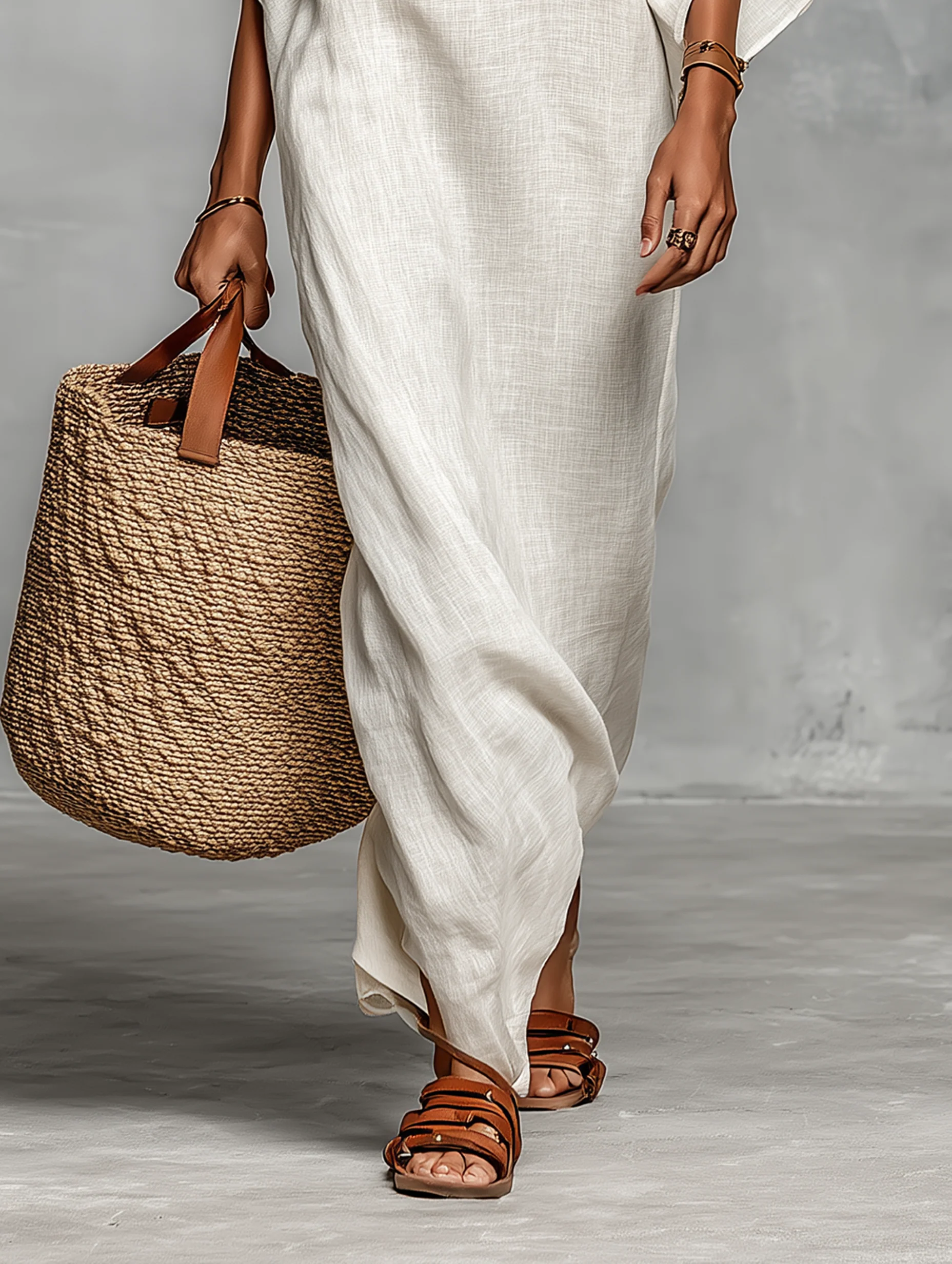 Aveline™ | Vestido largo con hombros al aire y mangas de murciélago