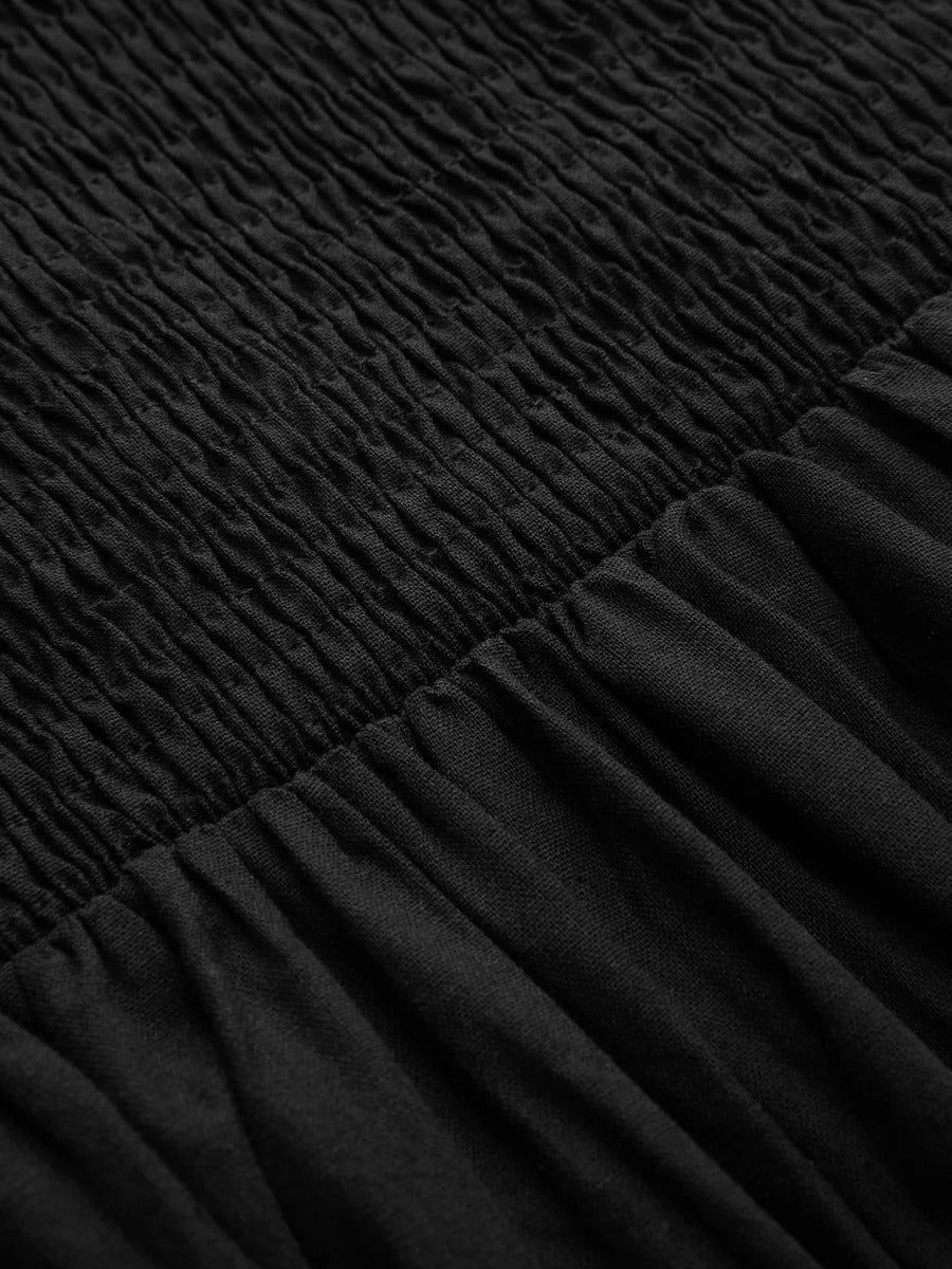 Vestido Largo de Algodón sin Mangas con Bolsillos