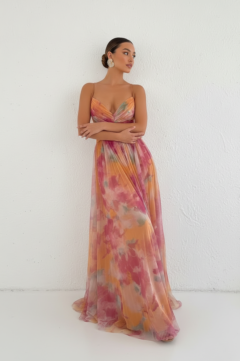AURORA | Vestido largo floral y romántico
