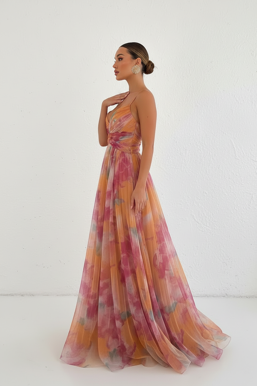AURORA | Vestido largo floral y romántico