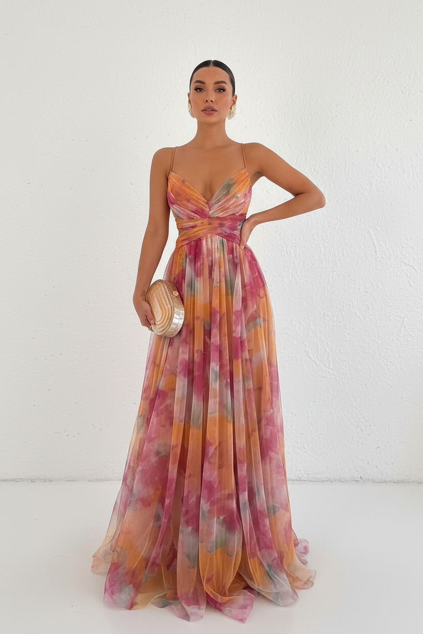 AURORA | Vestido largo floral y romántico